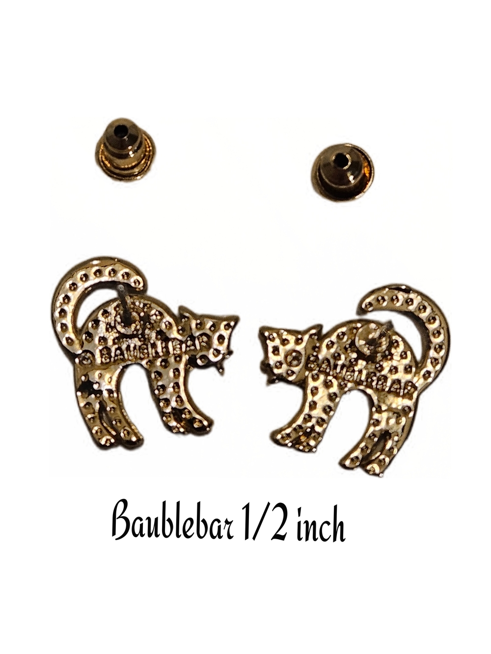 BaubleBar Black Cat Earrings & Orange Pumpkin Brooch Fall Bundle - Picture 3 of 6